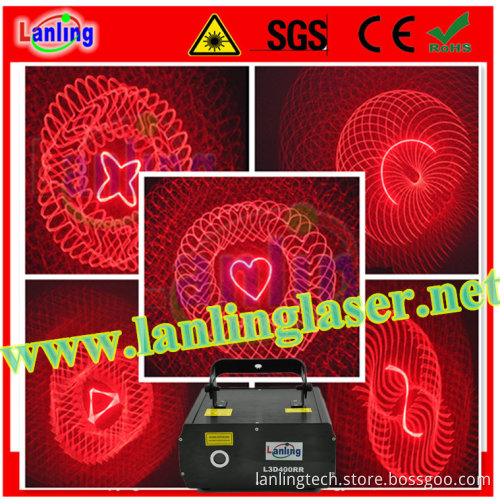 200MW Red Kaleidoscope 3D Ilda Animation Laser Light